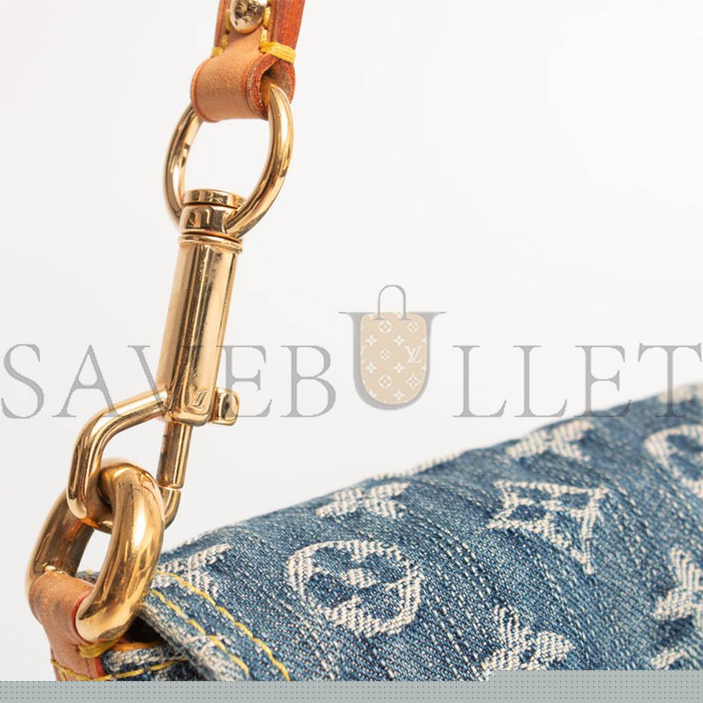 l**is V*t*n monogram denim  pleaty m95050 (26*15*9cm)